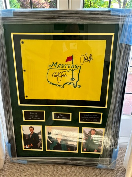 LOT 22 - Rare Collectable Masters Flag - British Winners at Augusta